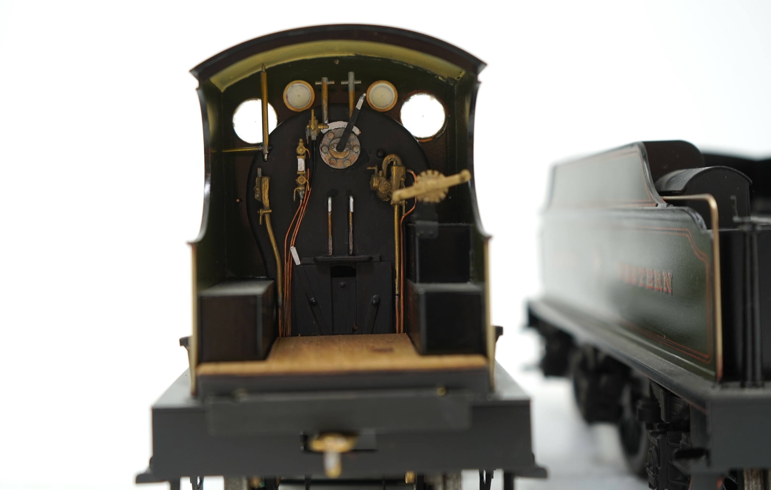 A Gauge One Cherry Scale Models model of a ‘Dean Single’ GWR Achilles Class (Class 3031) Lord of The Isles 3046, 4-2-2 tender locomotive, powered for two rail operation.